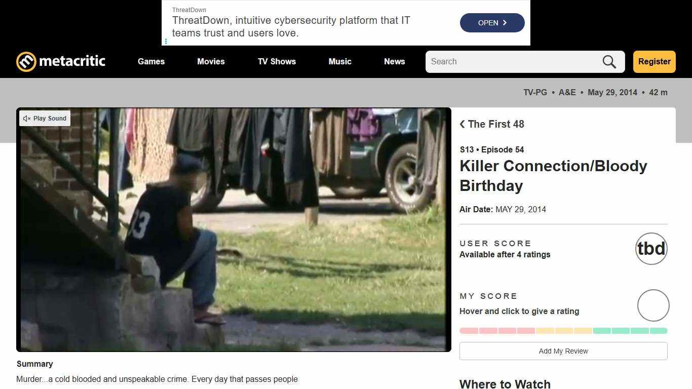 The First 48 season 13 Killer Connection/Bloody Birthday Reviews - Metacritic