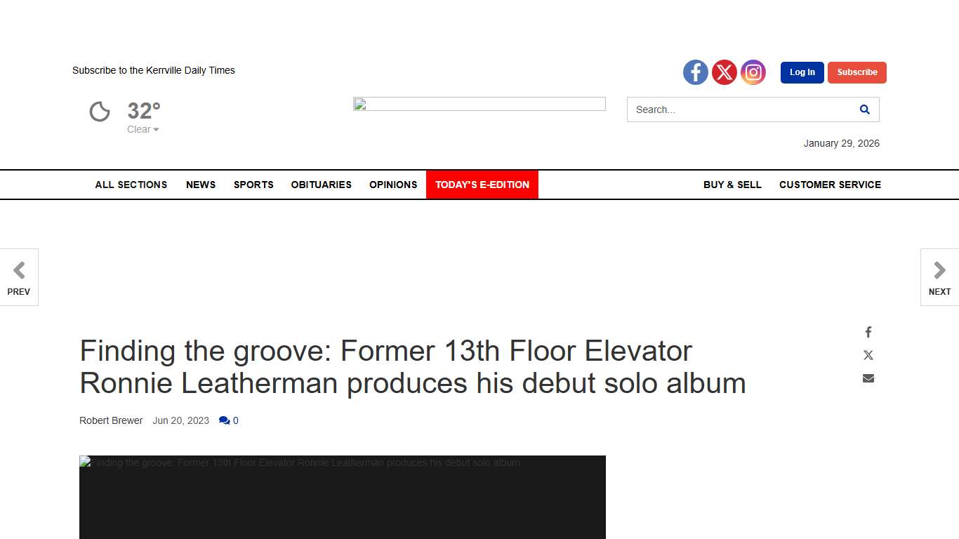 Finding the groove: Former 13th Floor Elevator Ronnie Leatherman produces his debut solo album Entertainment dailytimes.com